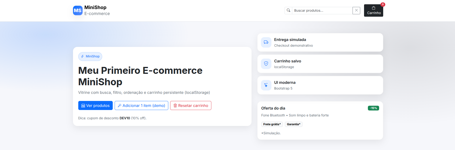 MiniShop - E-commerce